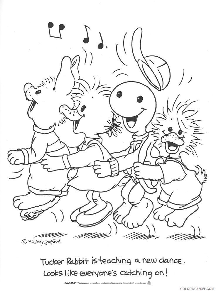 Suzys Zoo Coloring Pages Suzy And Jack Singing Coloring4free Coloring4free Com
