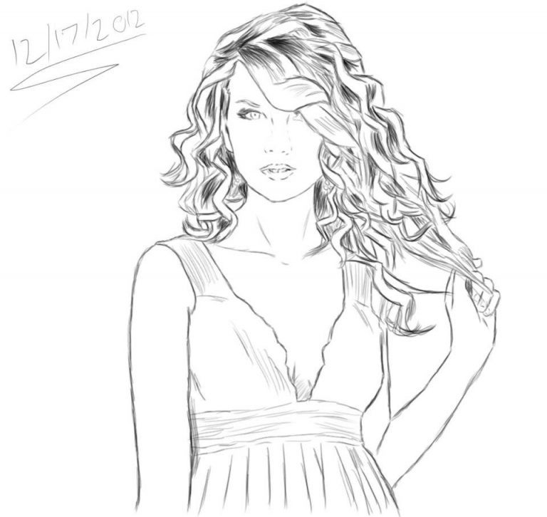 Taylor Swift Coloring Pages TV Film taylor swift HC0Ar Printable 2020 ...