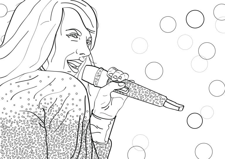 taylor swift singer coloring pages Coloring4free - Coloring4Free.com