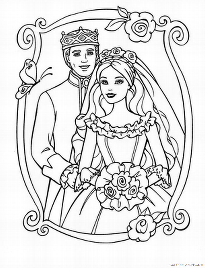 Wedding Coloring Pages Bridal Coloring4free Coloring4free Com