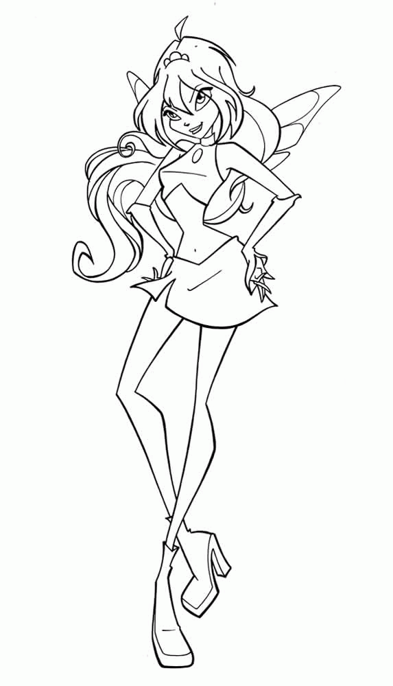 Winx Club Coloring Pages Bloom Charmix Coloring4free