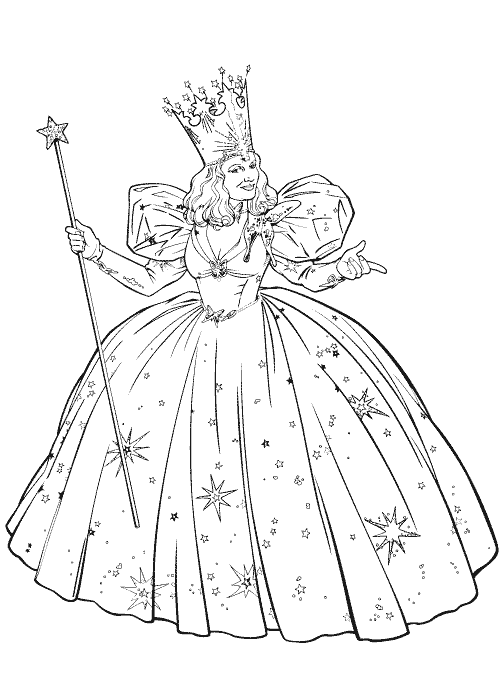 Wizard Of Oz Coloring Pages Glinda Coloring4free Coloring4free Com