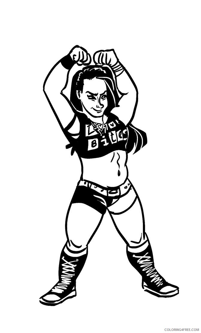 Wwe Coloring Pages For Girls Coloring4free Coloring4free Com