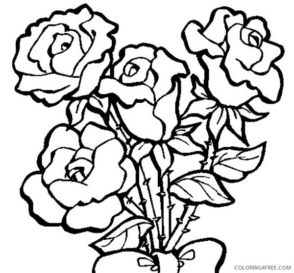 Yellow Rose Coloring Pages Coloring4free Coloring4free Com
