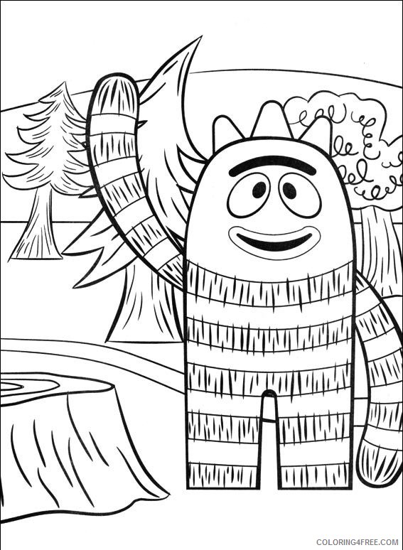 yo gabba gabba brobee coloring pages Coloring4free - Coloring4Free.com