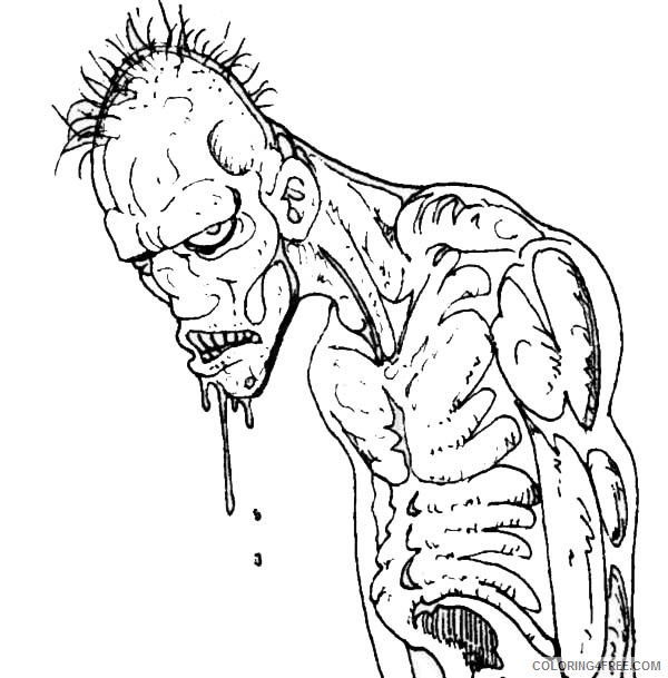 zombie coloring pages printable Coloring4free - Coloring4Free.com