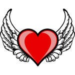 Heart With Wings Coloring Pages