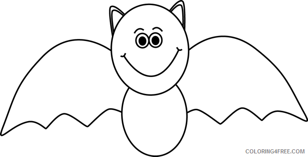 bat black and white outline of a cute halloween bat q26USZ coloring