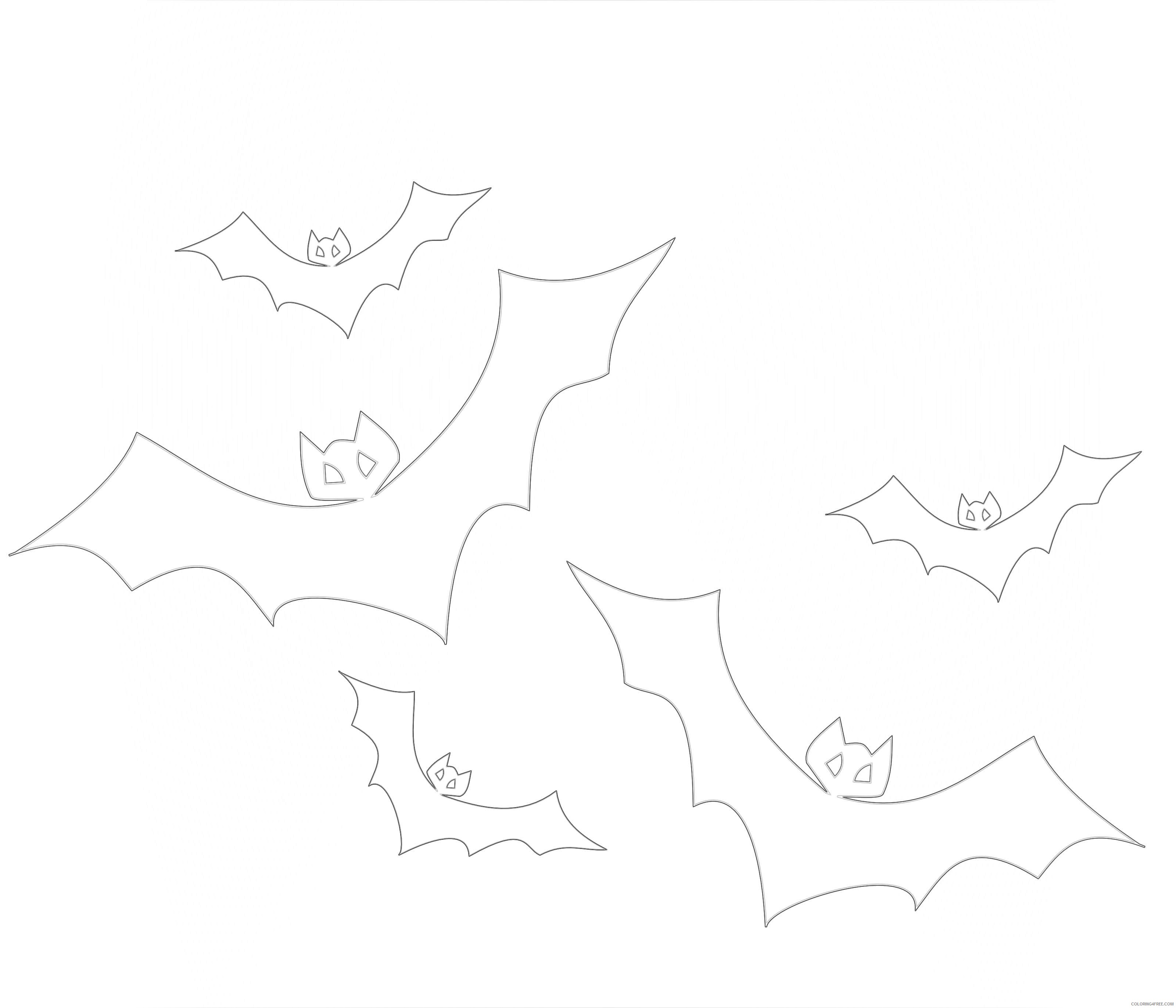 bats on orange halloween illustration by 0001125 z09P1D coloring