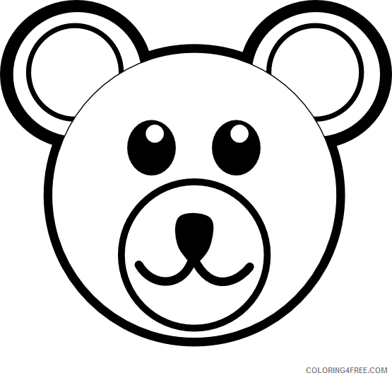 bear black and white bear head brown black white line I67suI coloring