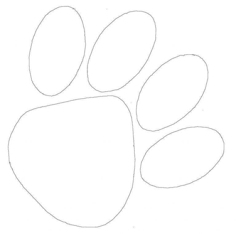 grizzly bear paw print dw867J coloring - Coloring4Free.com