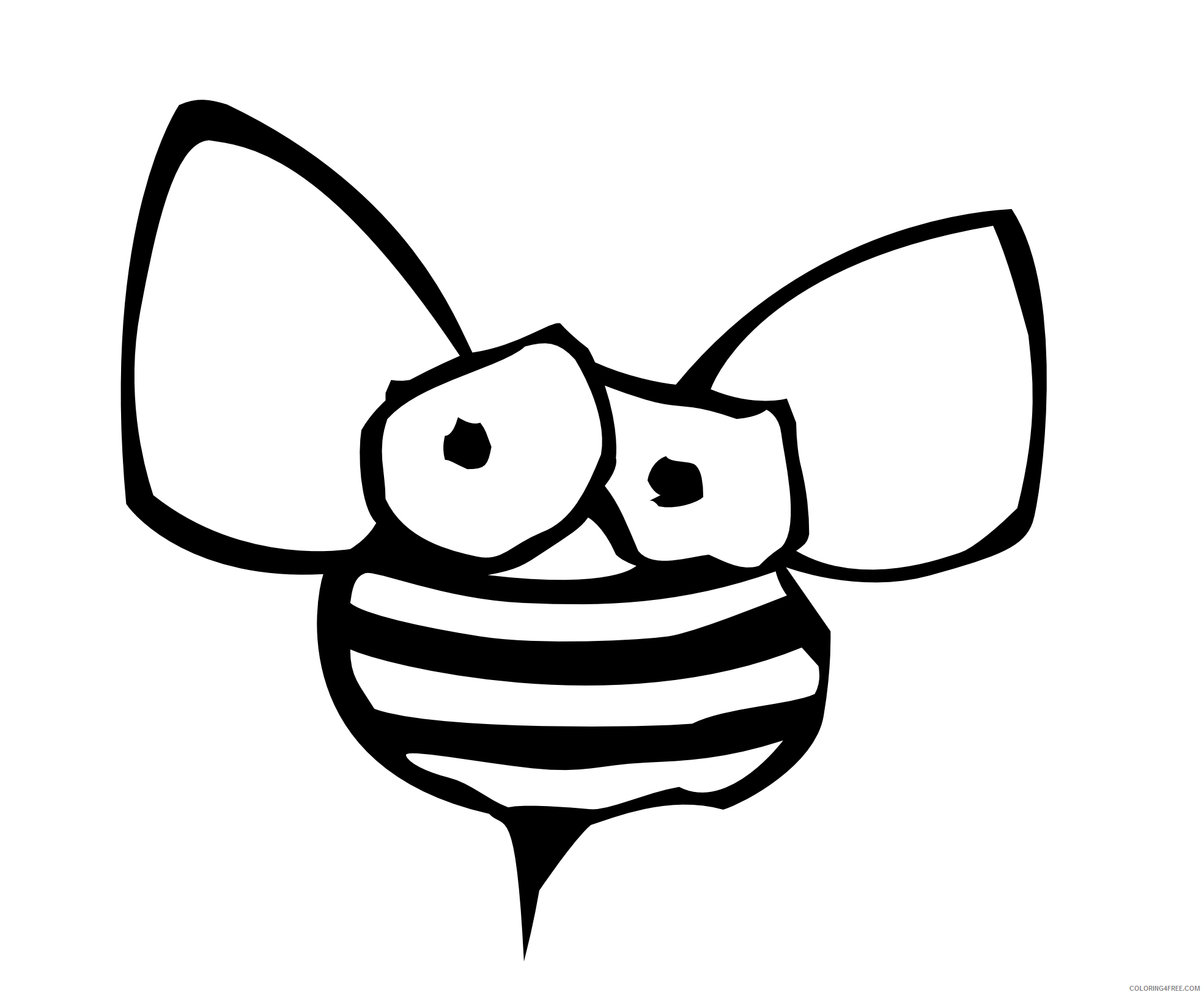 bee black and white bee 1 black white line art 1969px png NI1H7p coloring