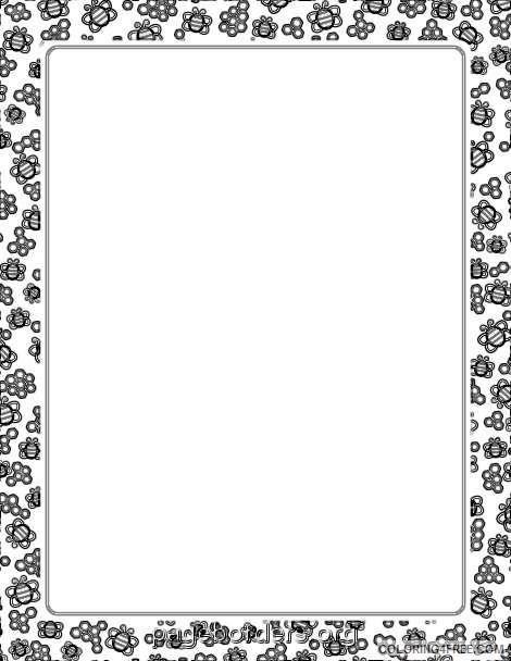 bee border page border and graphics OVThA9 coloring