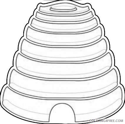 bee hive in open office drawing svg svg Py7lZp coloring