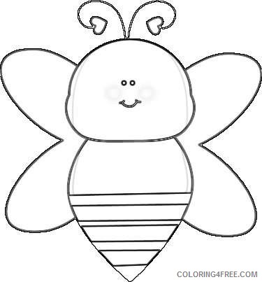 bee with heart antenna cute bee with swirly antenna Bp246C coloring