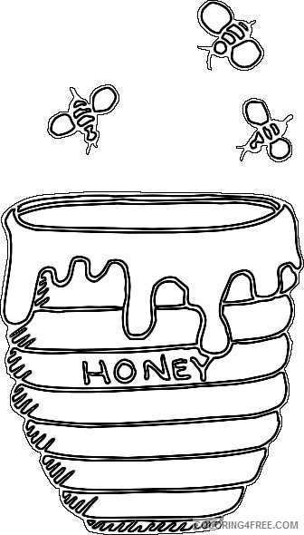 bees around a honey pot online sRt9dv coloring