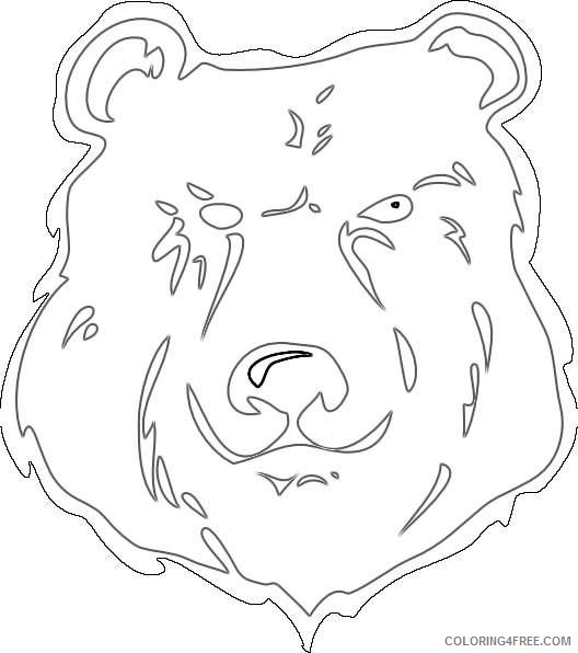 brown bear head drawing online BCpg59 coloring