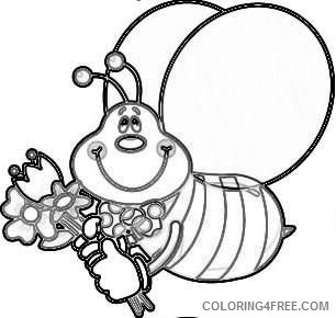 bumble bee cute bee love bees cartoon more clip 3 coloring