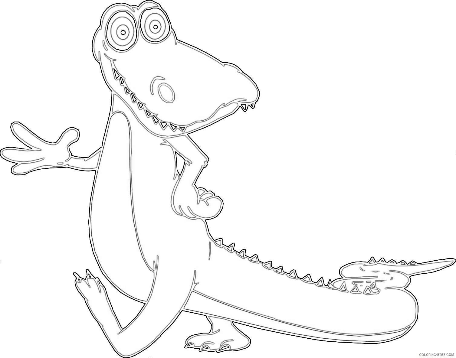 cartoon alligator 2 coloring