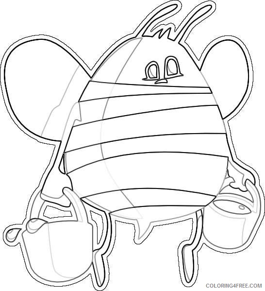 cartoon bee png and svg whEY4D coloring