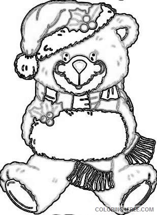 christmas polar bear T3izZC coloring