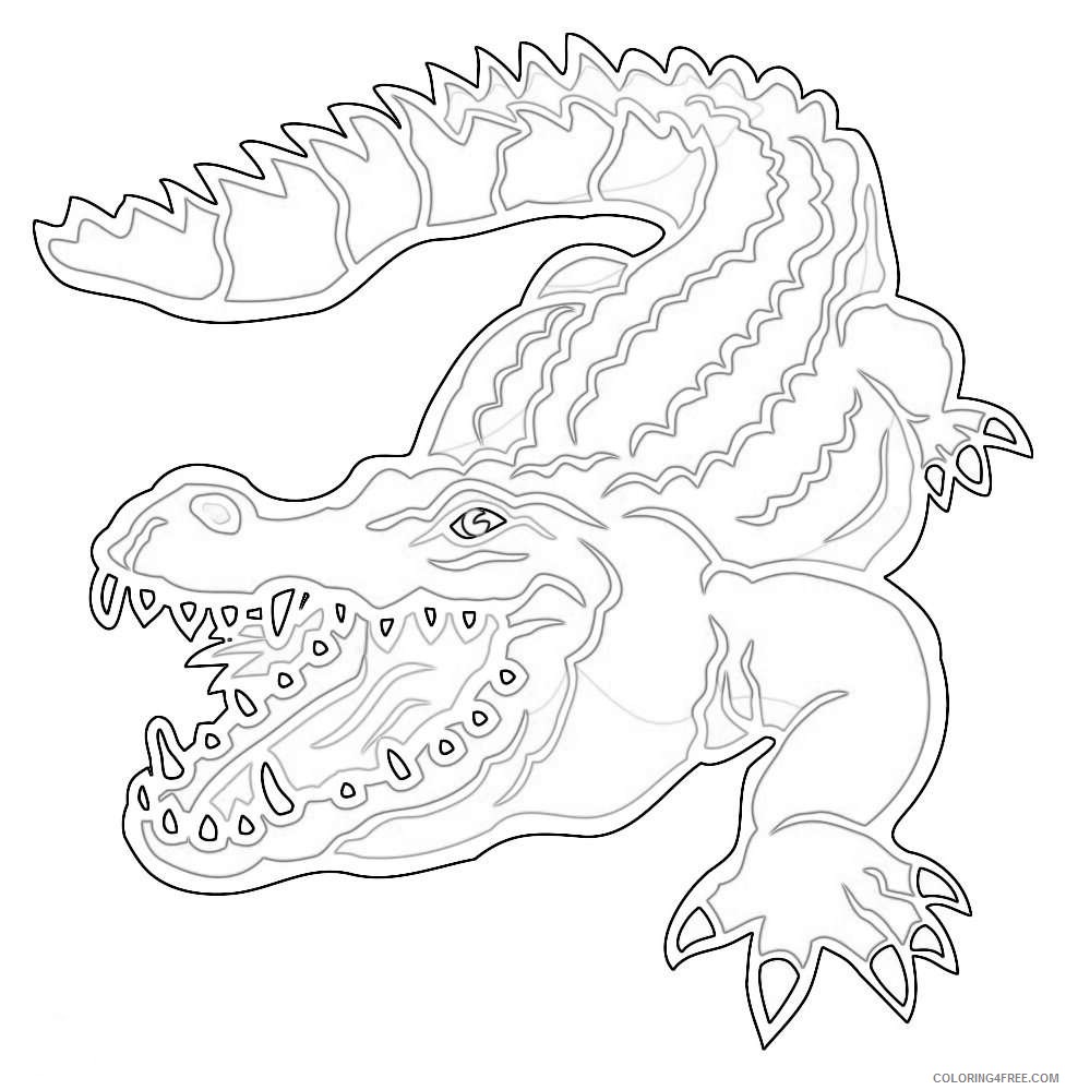 crocodile animals of alligator with the keywords coloring