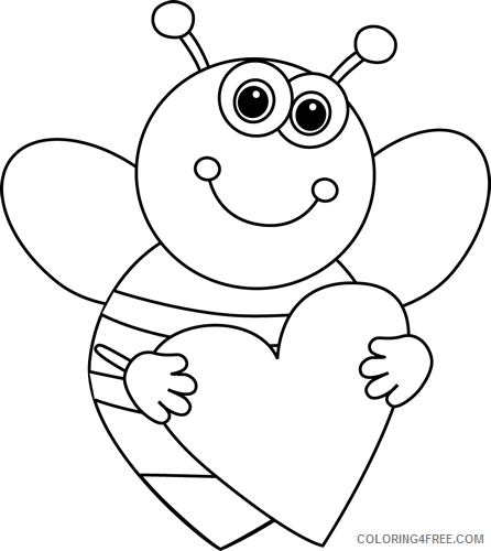 cute bee black and white black and white cartoon BrwGdS coloring
