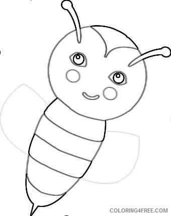 cute bee mdeNY1 coloring