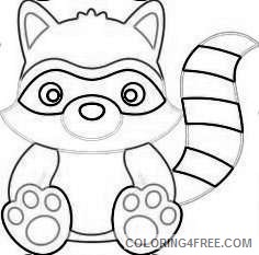 cute_racoon coloring - Coloring4Free.com