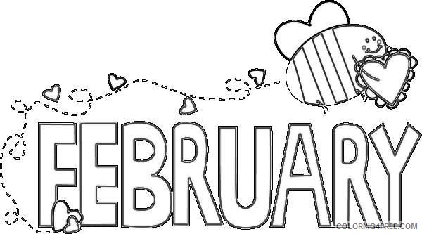 february valentine love bee the word february in pink oN3gwD coloring