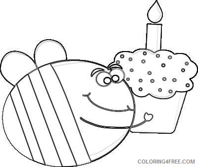 funny birthday bee a funny birthday bee with big eyes vS8Gba coloring