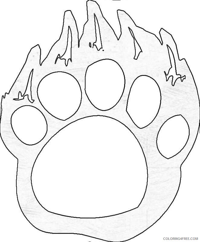 grizzly bear paw print Y6a6Yq coloring
