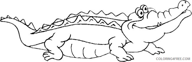 happy black and white alligator xj01qK coloring