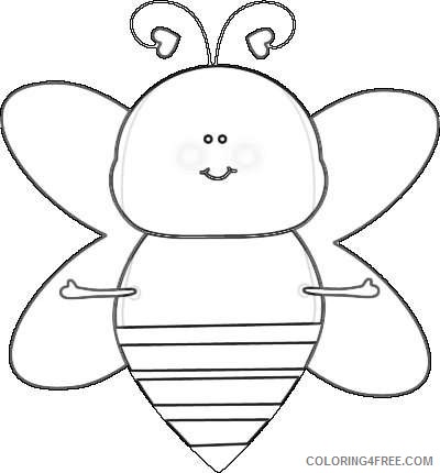 heart bee with open arms cute whimsical bee with pink G5asaY coloring