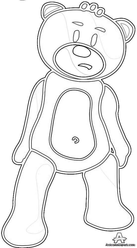 outlinelored bear design download coloring
