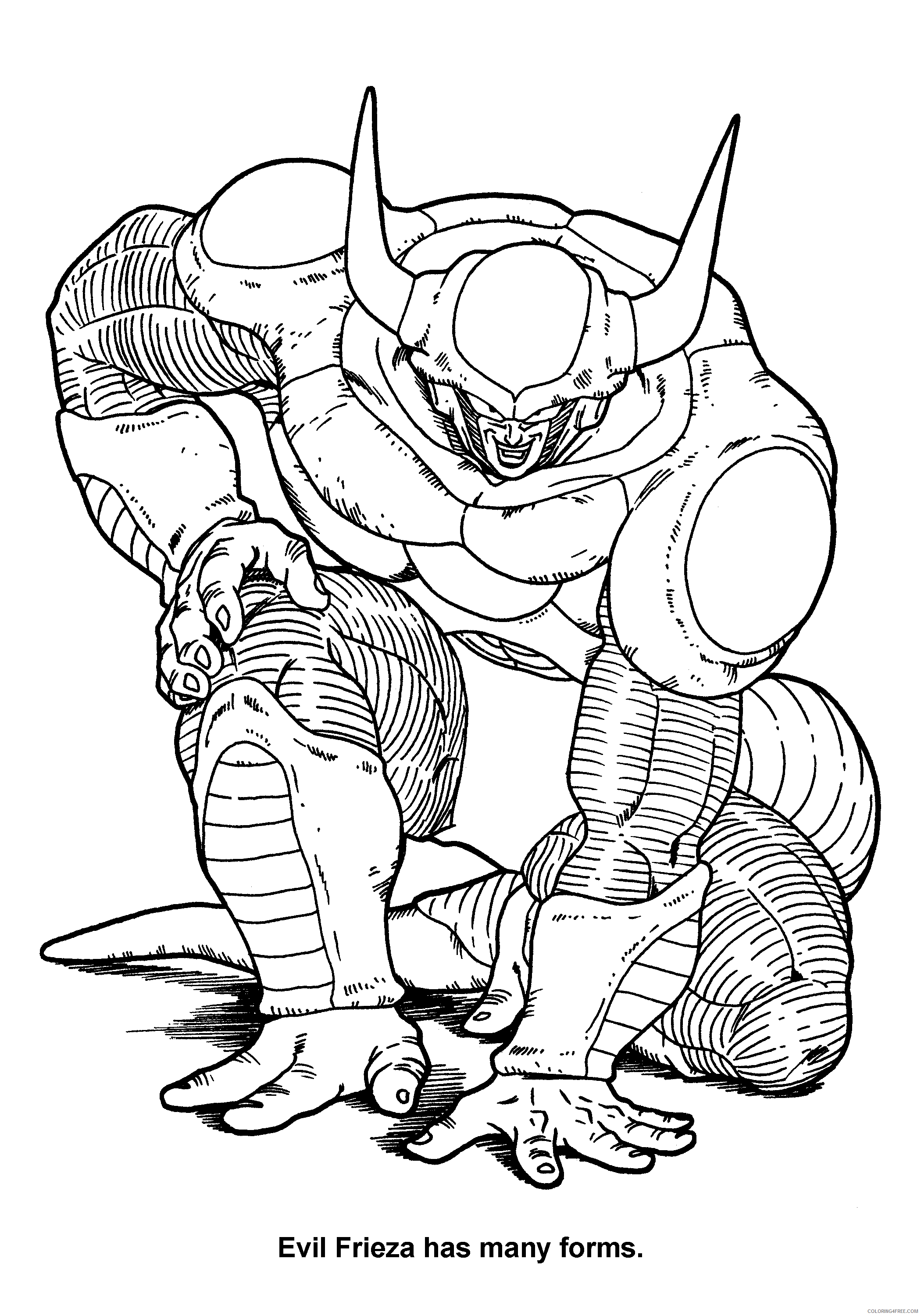 049 dragon ball z evil frieza has many forms Printable Coloring4free