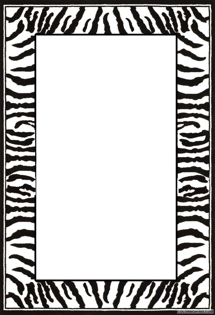 Animal Border Coloring Pages white rug with animal print Printable Coloring4free