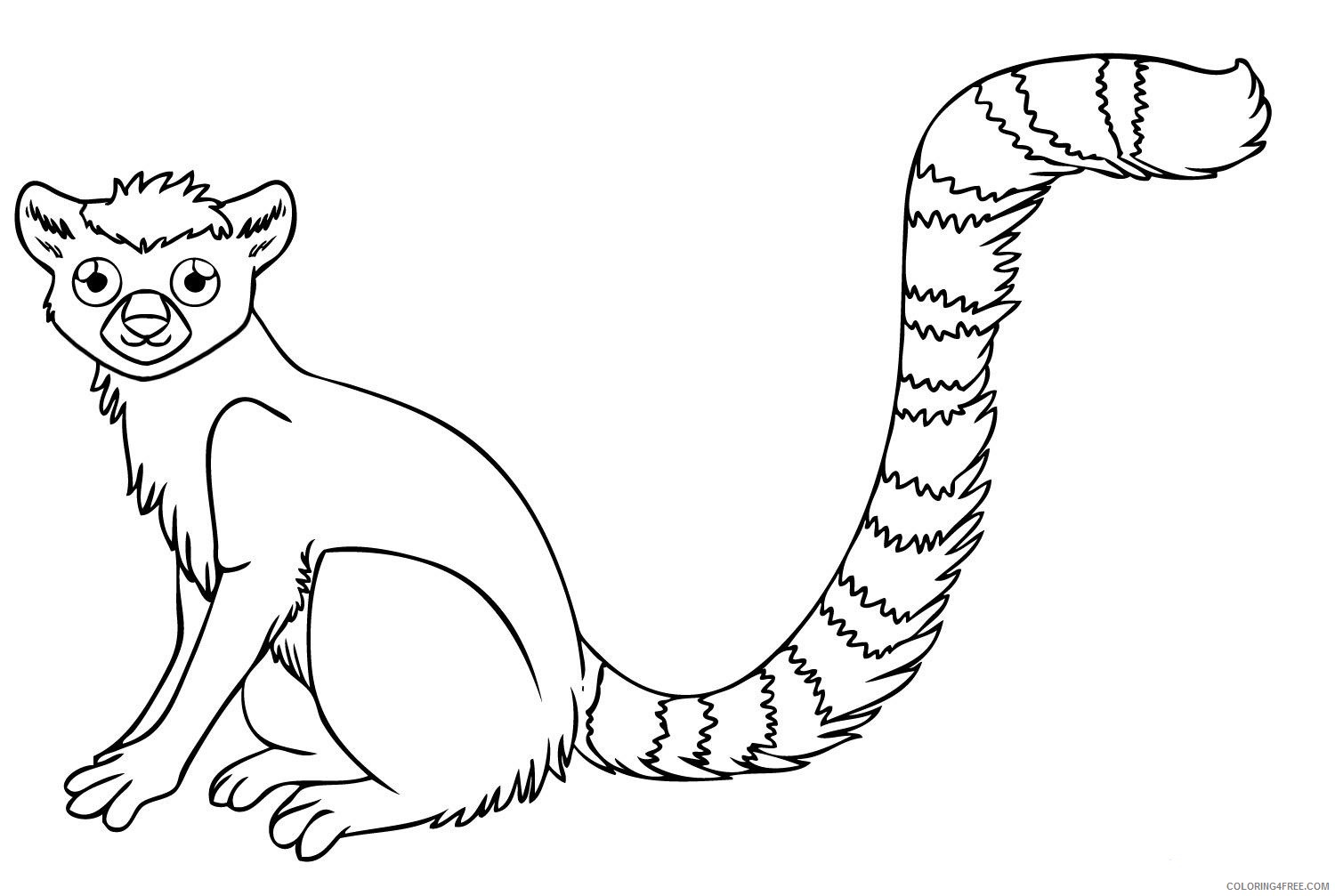 Animal Coloring Pages lemur jpg Printable Coloring4free