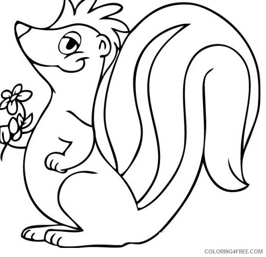 Animal Coloring Pages skunk spraying drawing cute skunk Printable Coloring4free
