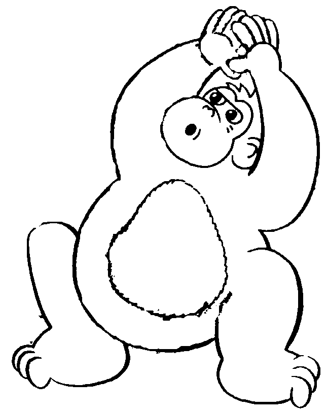 Ape Coloring Pages ape 6 gif Printable Coloring4free