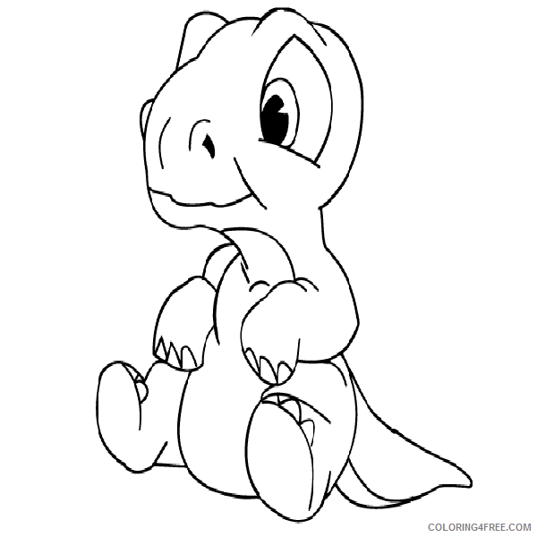 Baby Dinosaur Coloring Pages baby dinosaur baby Printable Coloring4free