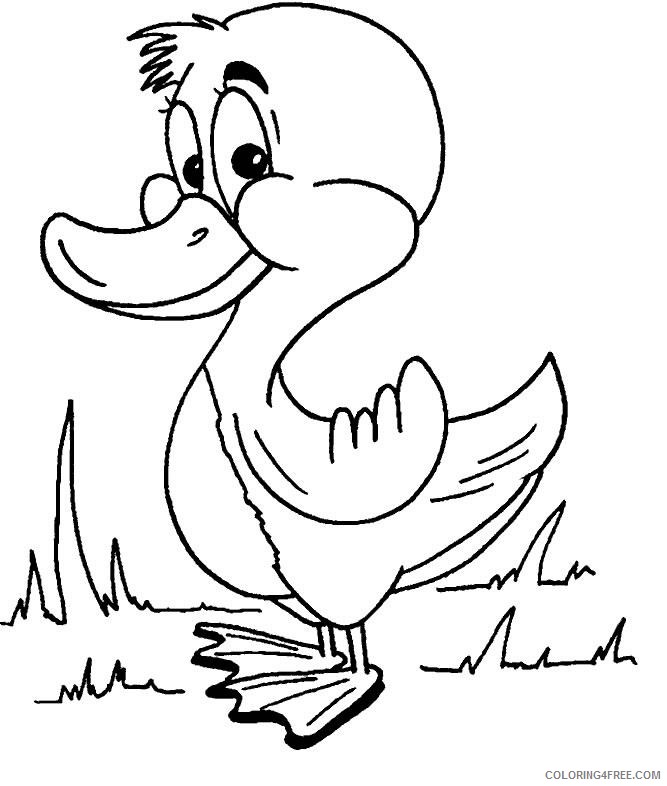 Baby Duck Coloring Pages mean duck baby Printable Coloring4free