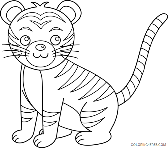 Baby Tiger Coloring Pages baby tiger baby Printable Coloring4free