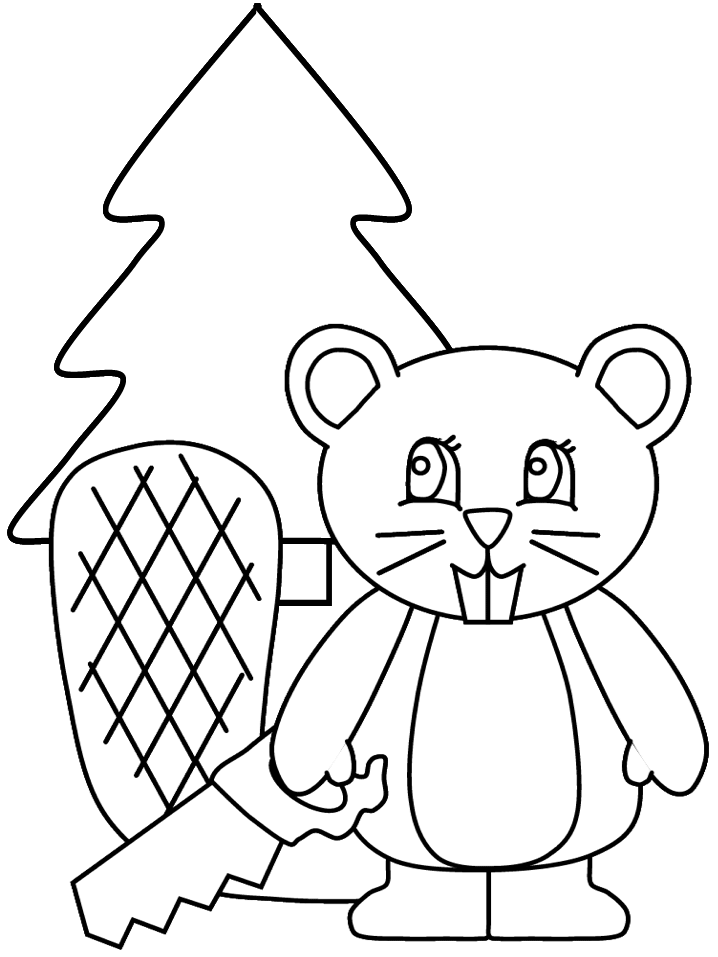 Beaver Coloring Pages beaver 5 gif Printable Coloring4free