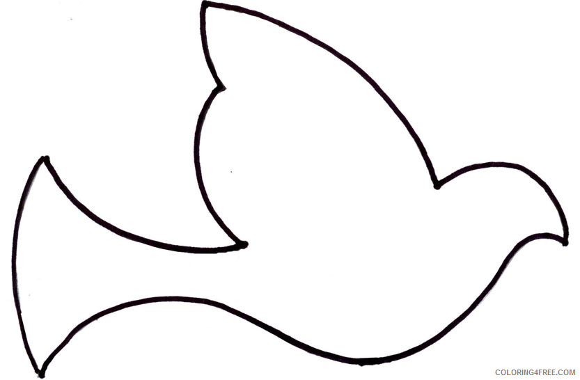Bird Outline Coloring Pages 10 simple bird outline free Printable Coloring4free