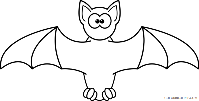 Black and White Bats Coloring Pages bat Printable Coloring4free