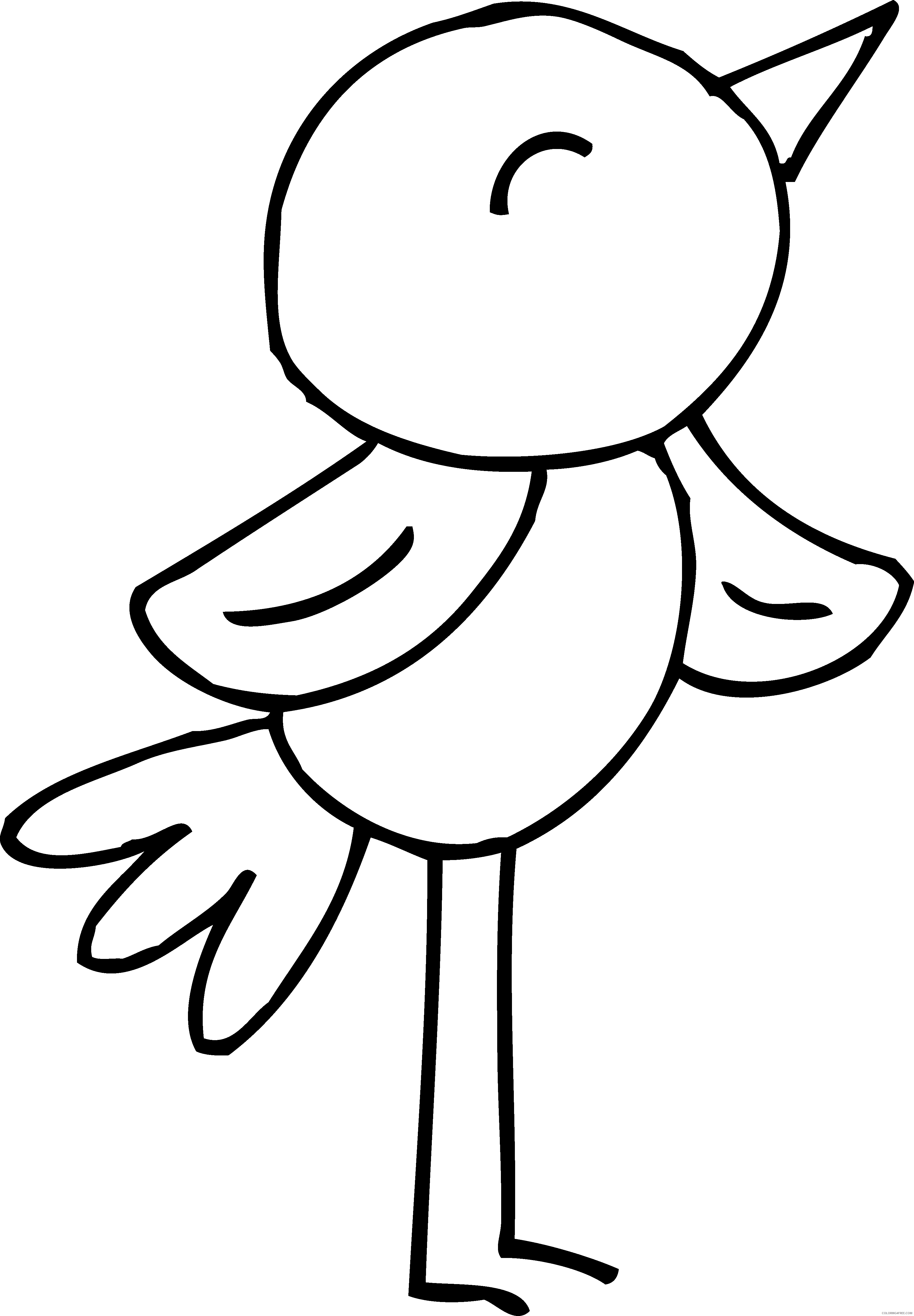 Black and White Bird Coloring Pages bird Printable Coloring4free