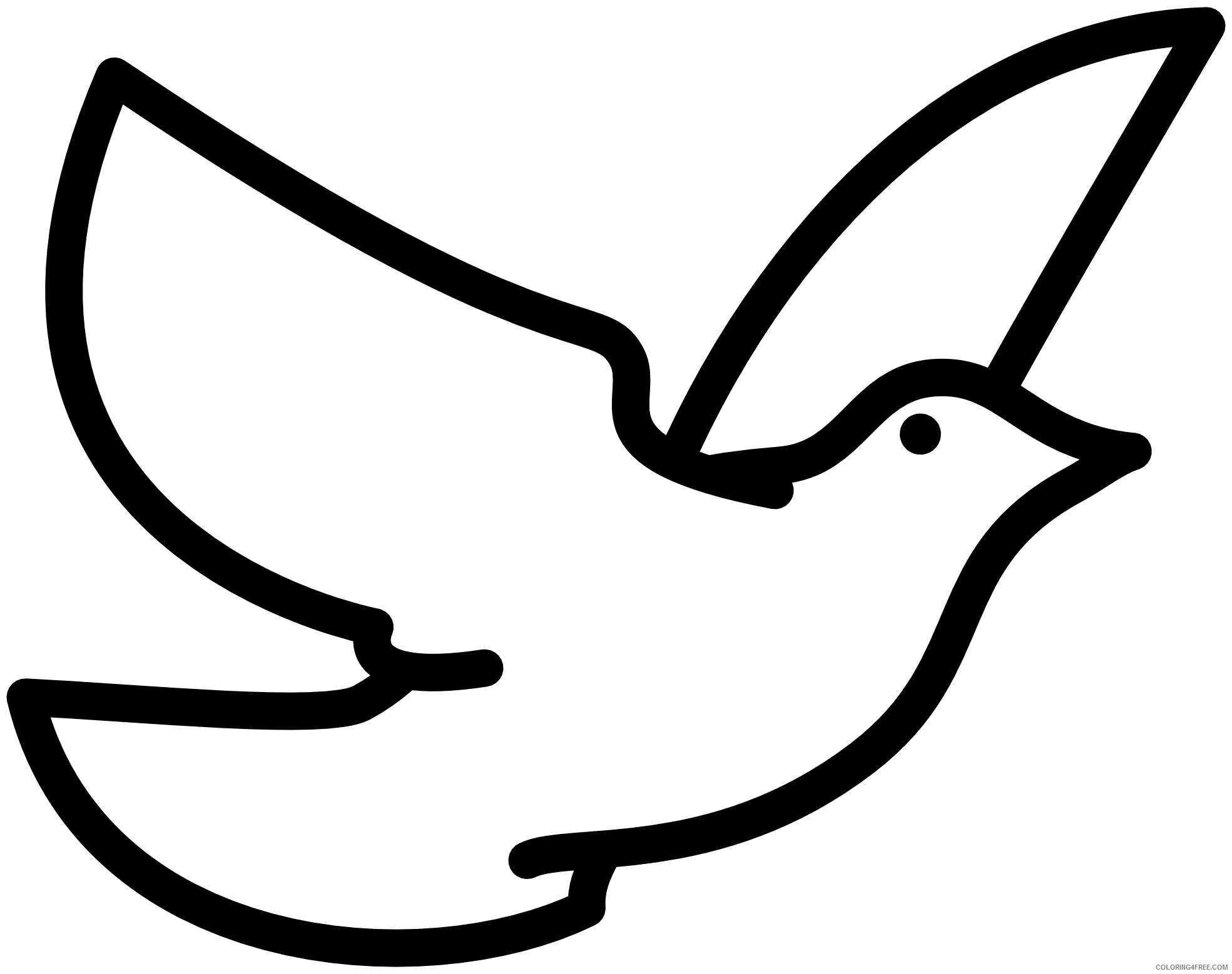 Black and White Bird Coloring Pages bird Printable Coloring4free