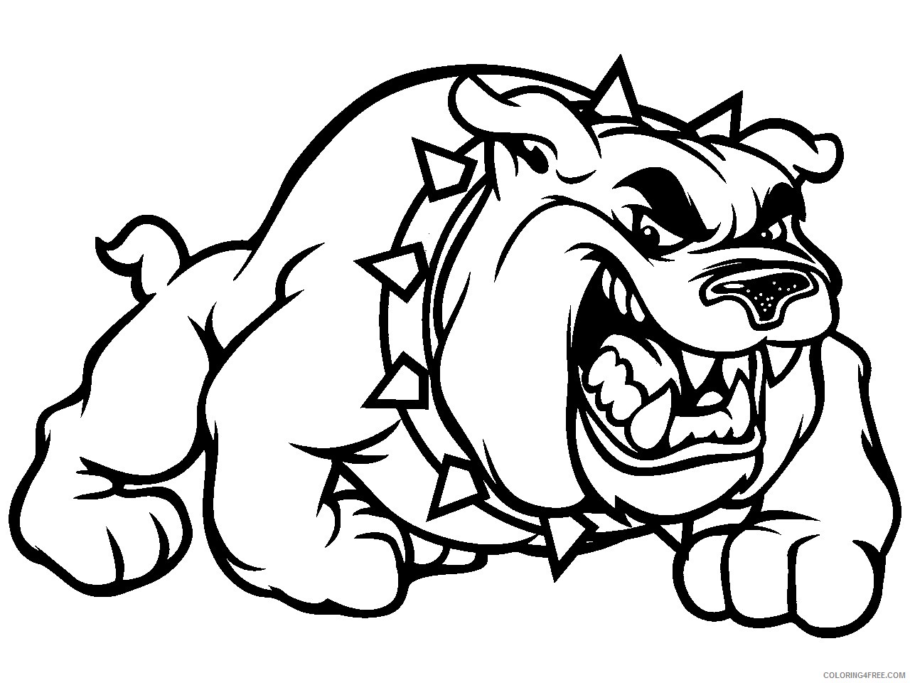Black And White Bulldog Coloring Pages Disegni Bulldog Disegni Da Colorare Printable Coloring4free Coloring4free Com - ice spike brawl stars disegni