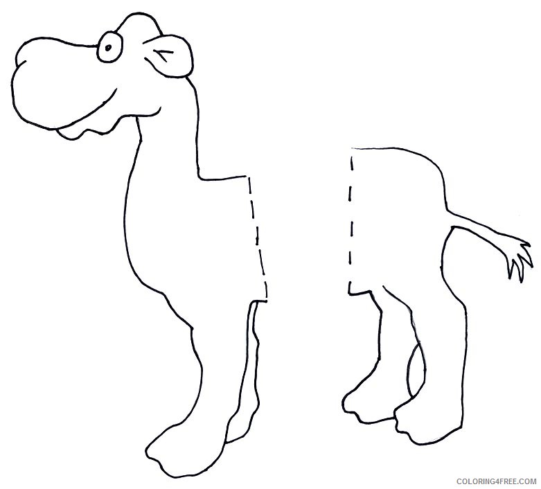 Black and White Camel Coloring Pages sally the camel jpg Printable Coloring4free